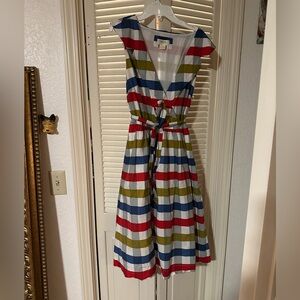 Maeve Anthropologie plaid check Cricket Club faux wrap